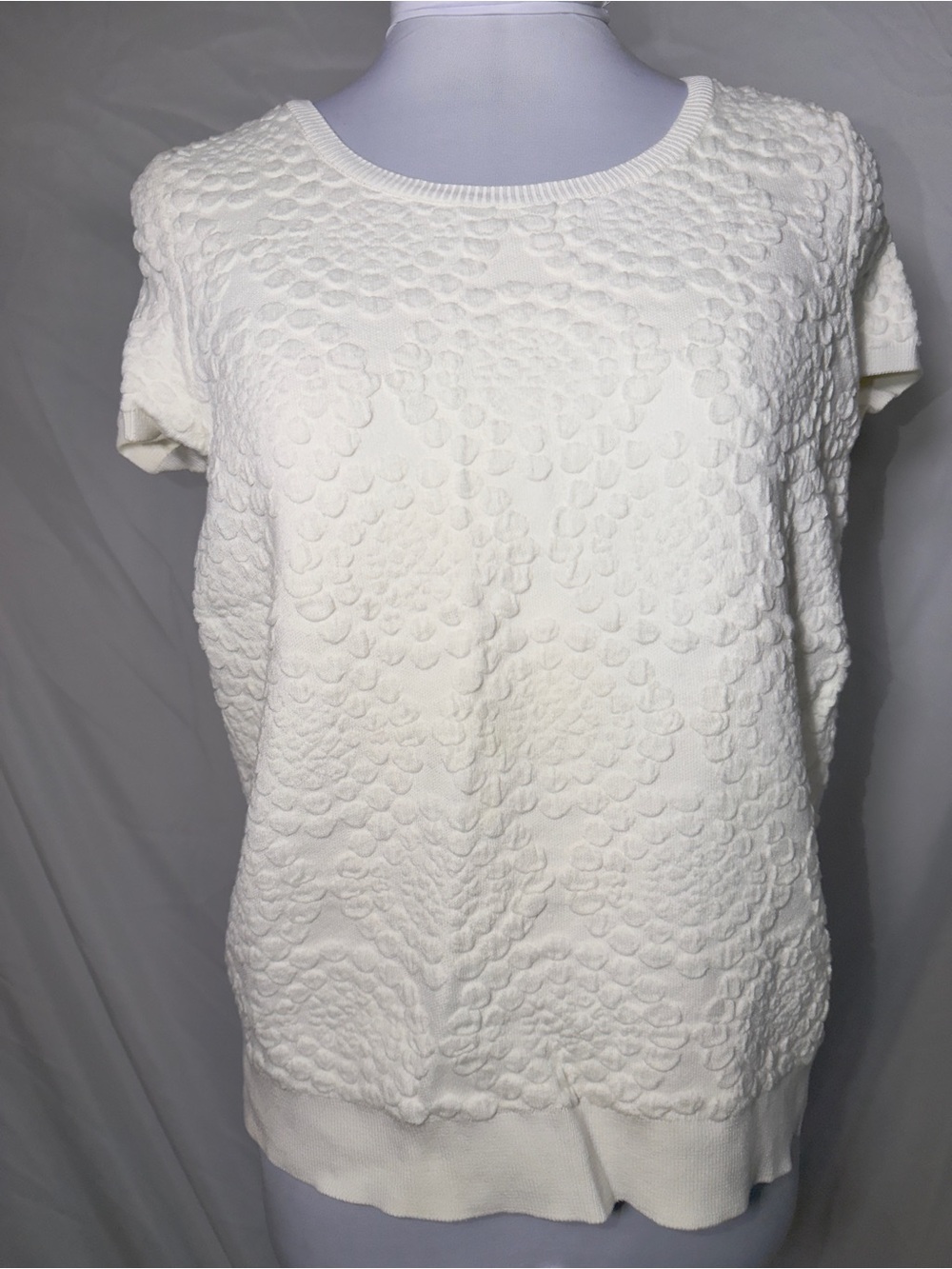 Moth Anthropologie textured knit short-sleeve top